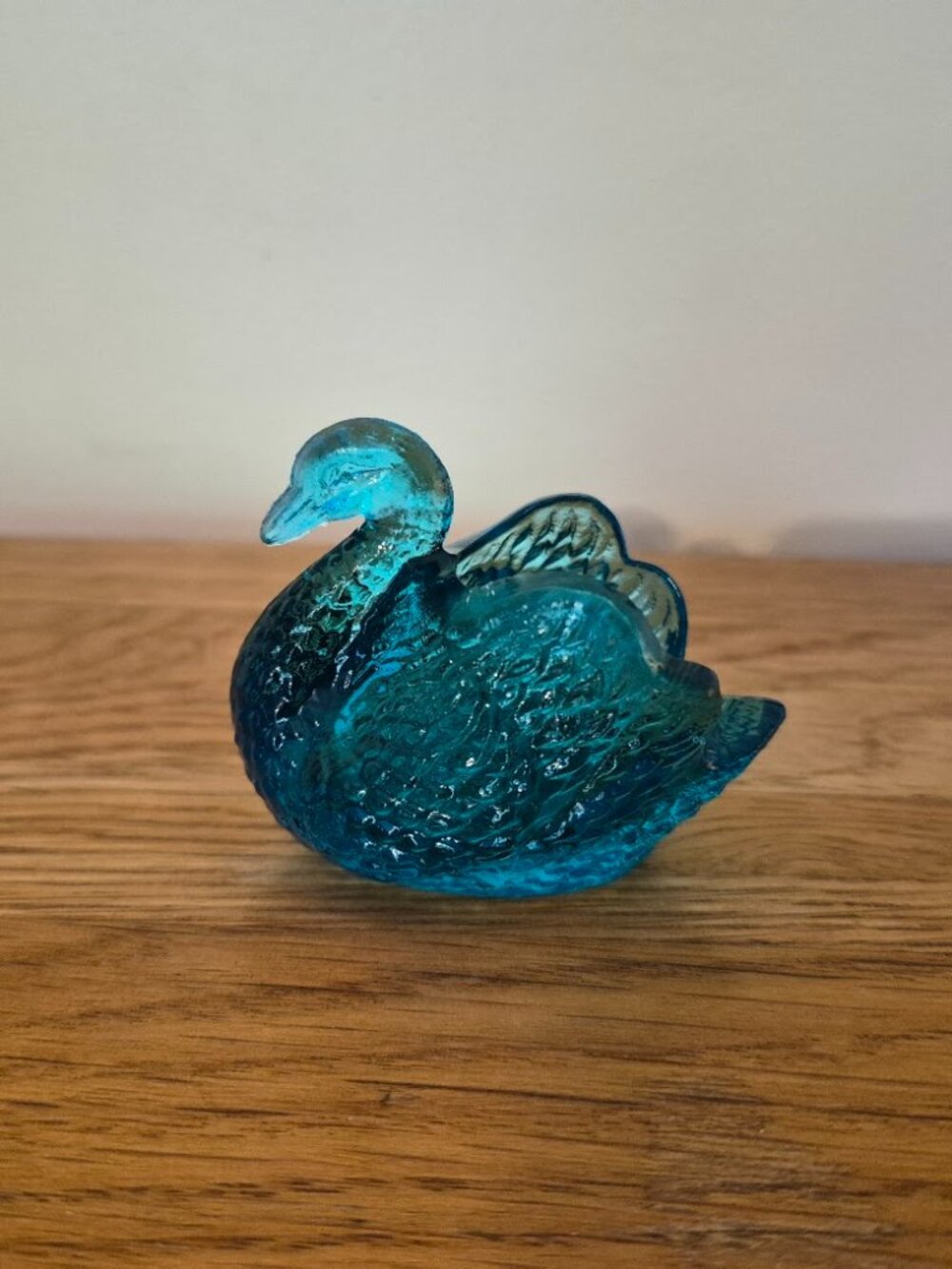L.E.Smith Glass Swan Salt Cellar Trinket Dish